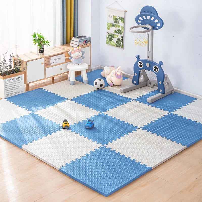 Interlocking Foam Puzzle Play Mat Tiles 30cm x 30cm (11.8 x 11.8 in) — 1cm Thick Baby & Kids Floor Padding for Playroom, Exercise, Yoga