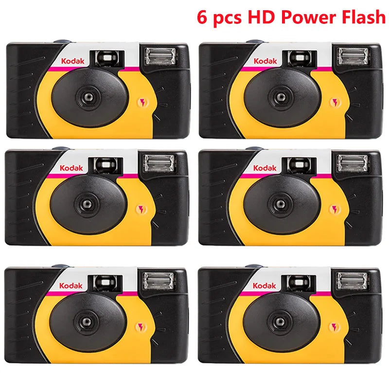Single-Use Disposable Film Camera — 27/39 Exposures, ISO 800, Built-In Manual Flash