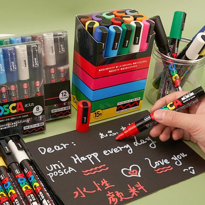 Acrylic Paint Marker Set – Waterproof Permanent Paint Pens for Fabric, Glass, Metal & Rock, Fine/Medium/Broad Tips, Assorted Color Packs