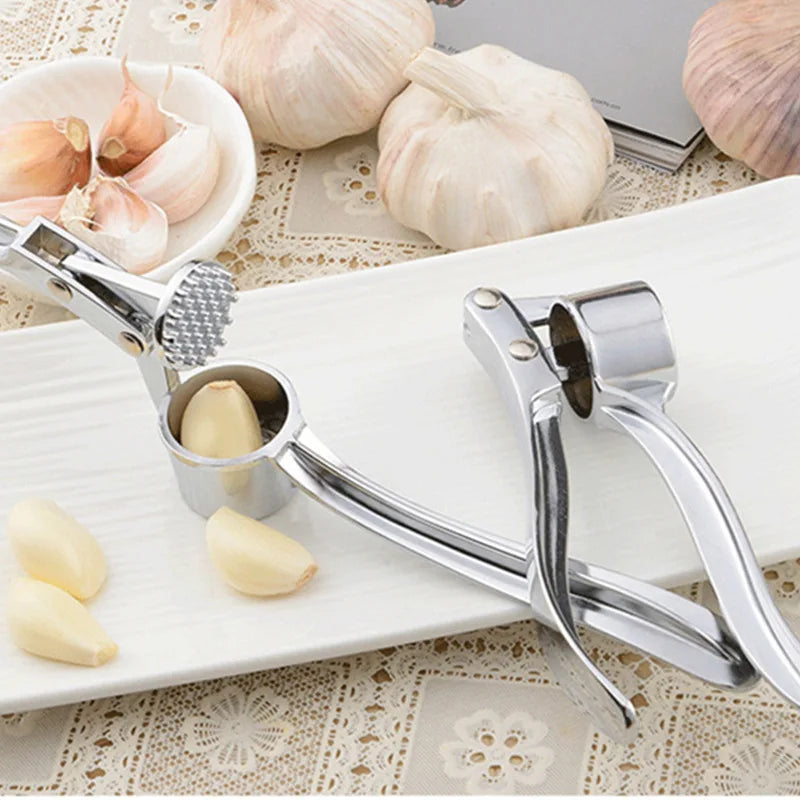 Stainless Steel Garlic Press Crusher Squeezer Manual Garlic Mincer Kitchen Tool