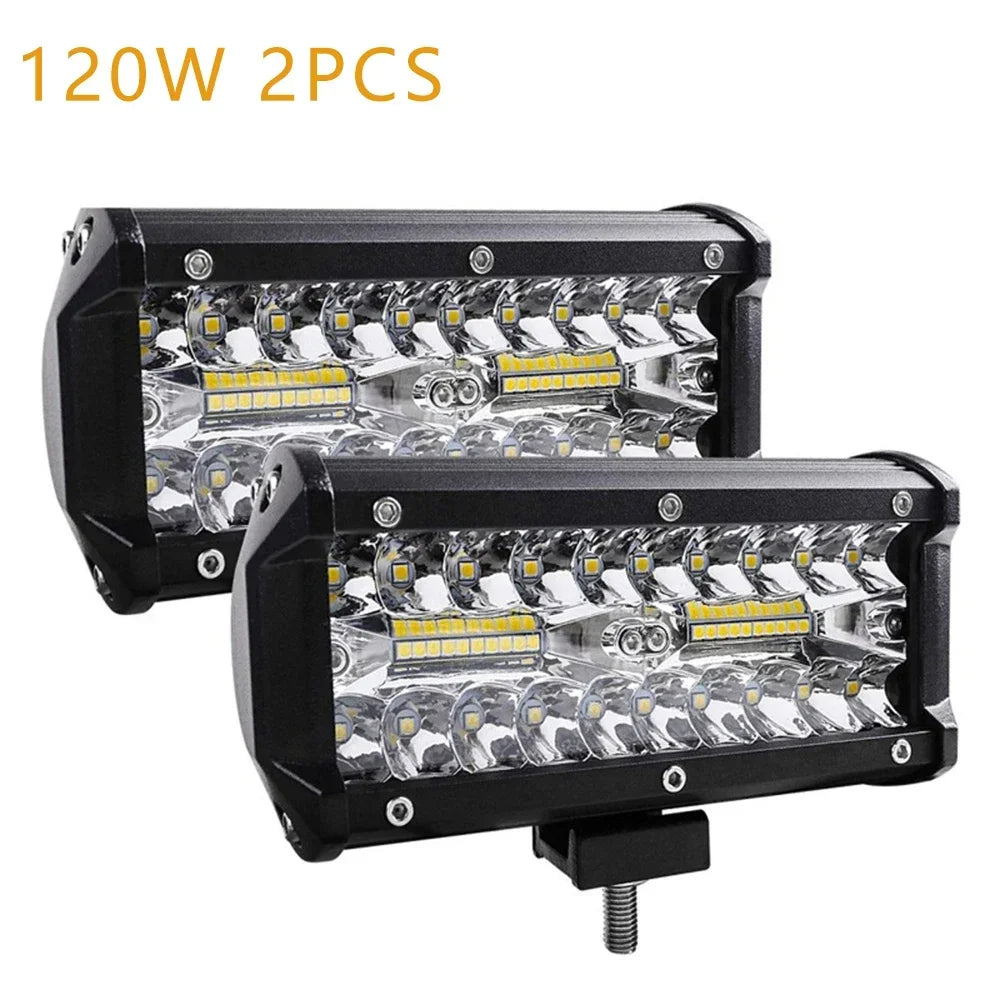 4in (102mm) & 7in (178mm) LED Work Light Bar 12-24V Combo Spot Flood Fog Lamp for 4x4 Truck ATV UTV Off-Road