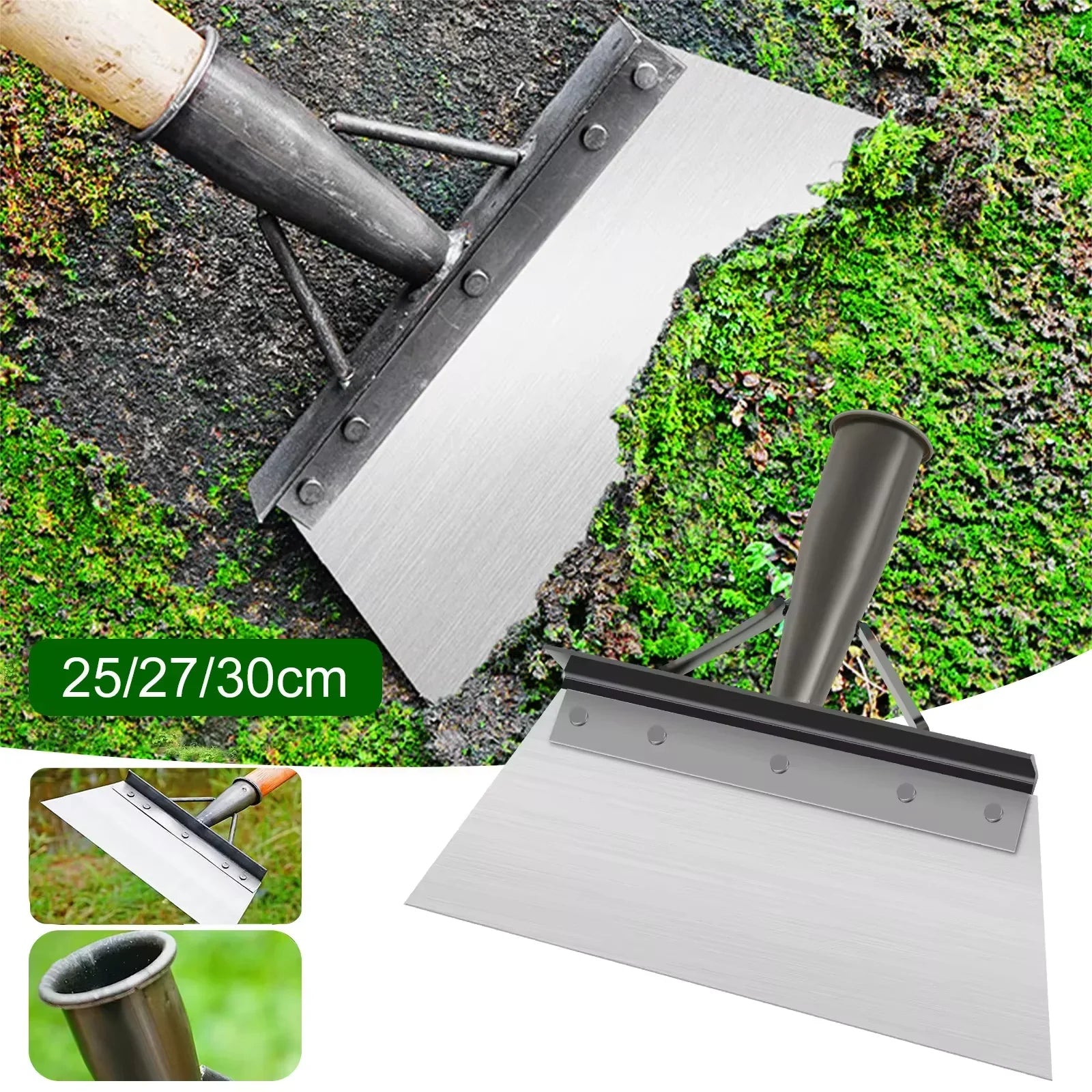 30 cm (11.8 in) Multifunctional Garden Shovel Manganese Steel Weed, Deicing & Planting Scraper