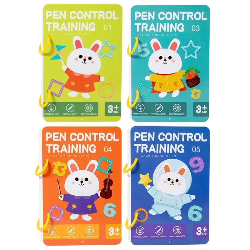 Reusable Tracing Workbook for Kids – Montessori Pen Control & Pre-Writing Practice Copybook