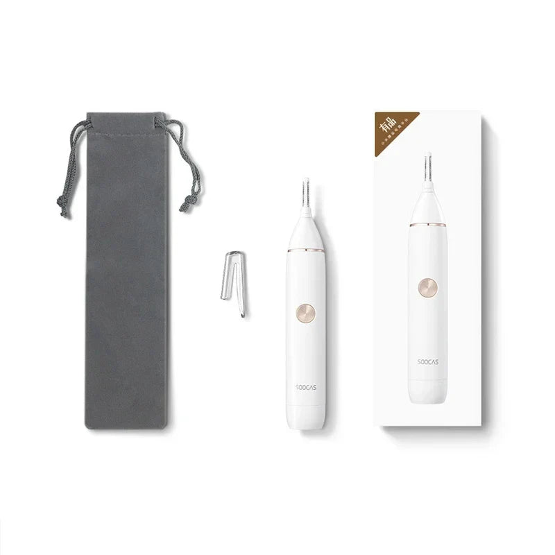 Electric Nose, Ear & Eyebrow Hair Trimmer for Men — Waterproof Battery-Operated Painless Groomer