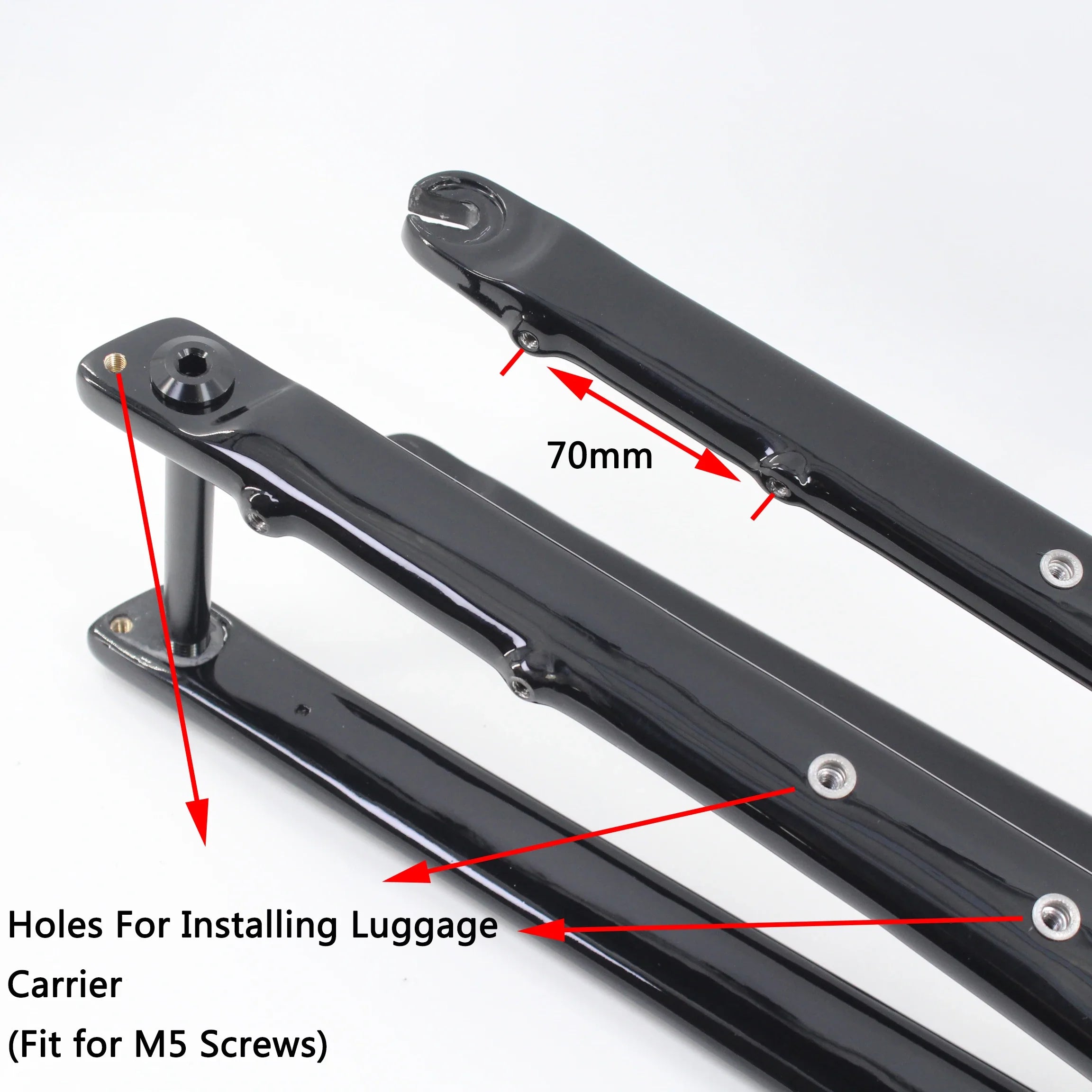700C Full Carbon Gravel & Cyclocross Road Bike Fork — Flat Mount Disc Brake, Rack/Fender Mount, Tapered or Straight Steerer