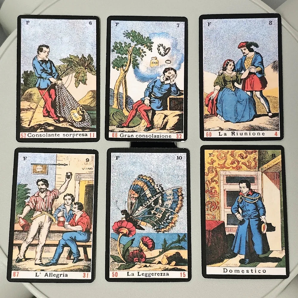 52-Card Sibilla Oracle Deck - 9 x 6 cm (3.5 x 2.4 in) Everyday Oracle Cards for Parties & Gifts