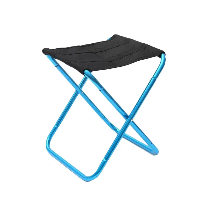Portable Folding Camping Stool - Lightweight Aluminum Alloy with Carry Bag for Fishing & Hiking