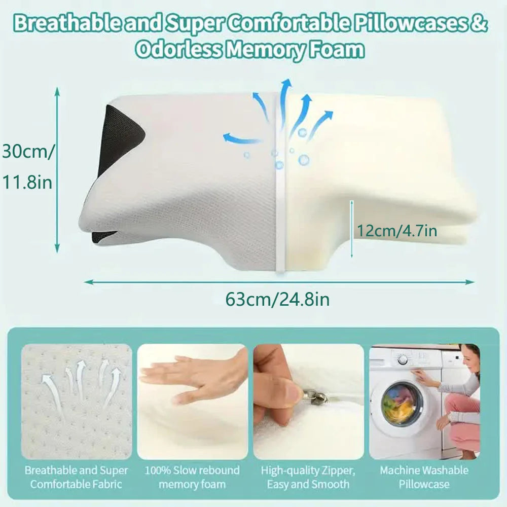 Memory Cotton Neck Pillow - Ergonomic U-Shaped Neck Support for Travel, Sleep & Relaxation