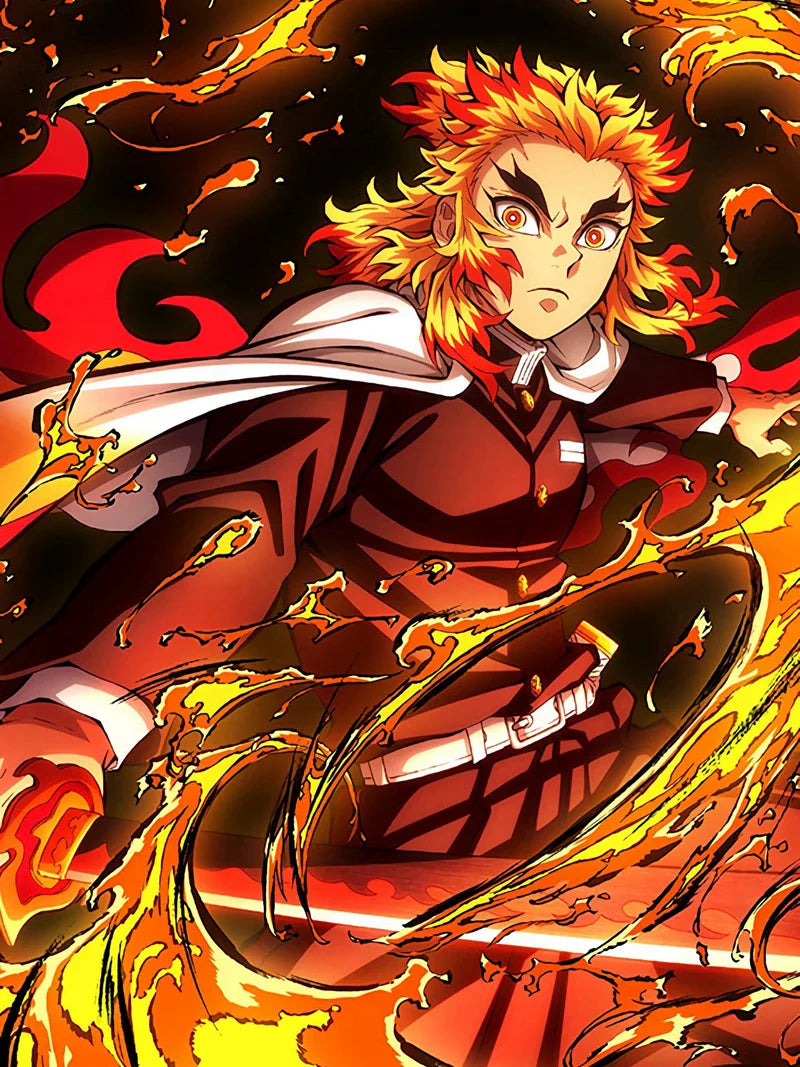 Demon Slayer 5D Diamond Painting Kamado-Nezuko Diamond Embroidery Full Diamond Mosaic DIY Rengoku Kyoujurou Decorative Painting