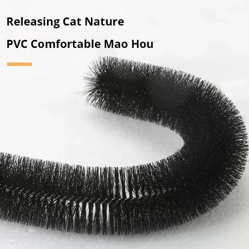 Cat Self-Grooming Arch with Massage Brush and Scratching Pad - Interactive Cat Toy
