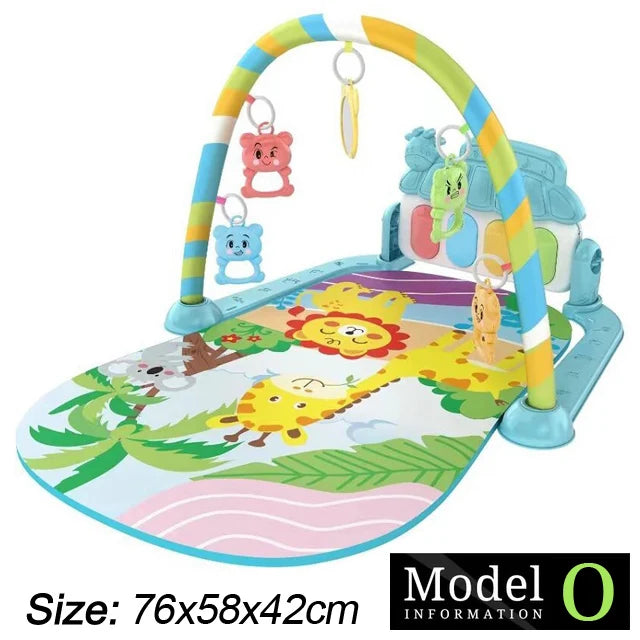 Baby Kick & Play Piano Gym Mat - Musical Tummy Time Activity Playmat for 0-36 Months (30 x 23 x 16.5 in / 76 x 58 x 42 cm)