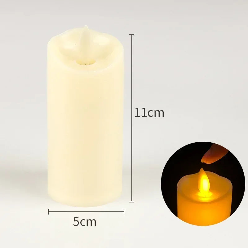 Flameless LED Candles Flickering Battery-Operated Pillar Candles for Wedding Christmas Party Decor — 1/5/10 Pack, Multiple Sizes (2–7.9 in / 5–20 cm)