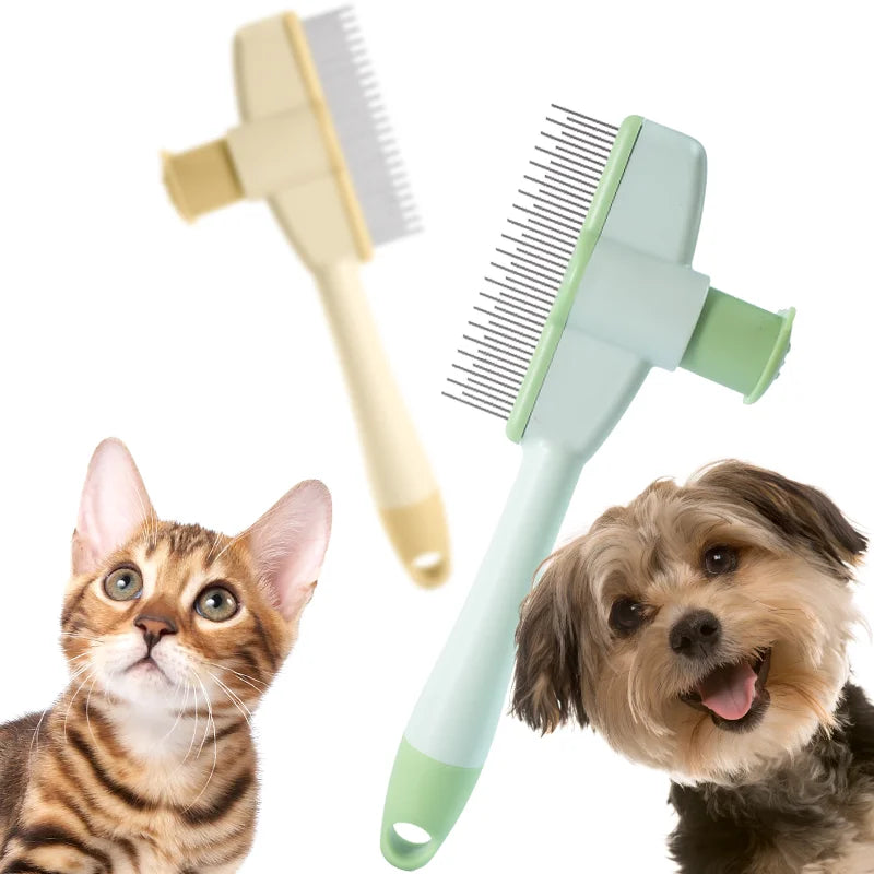 Cat Grooming Dematting Brush – Open-Knot Pet Hair Removal Comb, 7.9 x 3.1 in (20 x 8 cm)