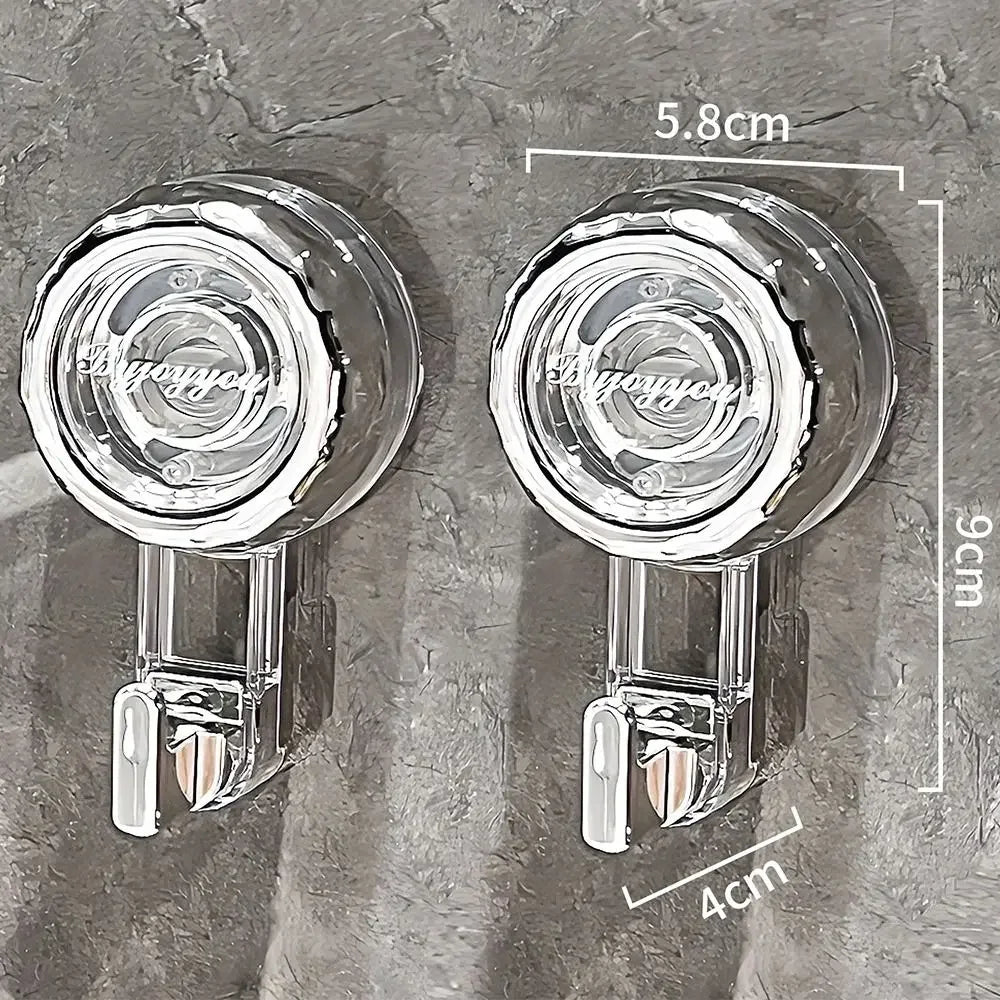 Powerful Reusable Suction Cup Hook Heavy-Duty Traceless Shower & Wall Hook 3.54 x 2.28 in (9 x 5.8 cm)