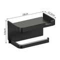 Wall-Mounted Toilet Paper Holder with Shelf — ABS Plastic Storage Rack for Bathroom & Kitchen, Phone and Towel Organizer