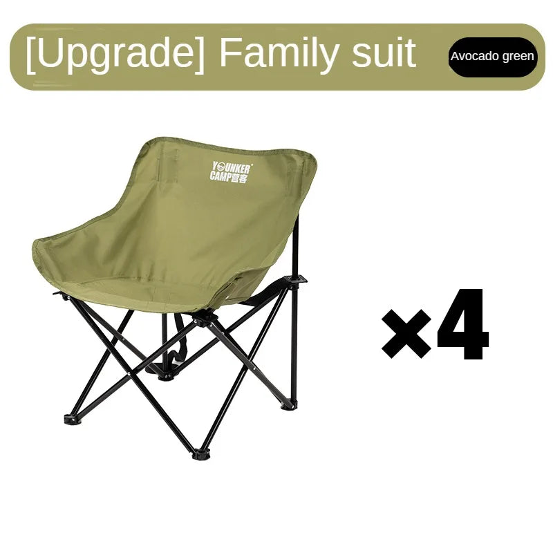 Portable Folding Moon Chair – Camping, Picnic & Fishing Stool | 120kg Capacity, 600D Oxford