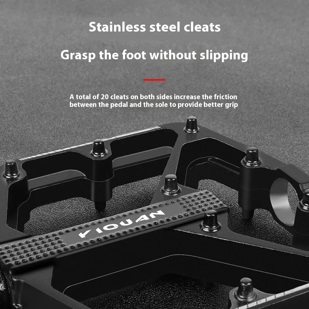 Aluminum Alloy Mountain & Road Bike Pedals – Ultralight Anti-Slip MTB Pedals with Double DU Bearings and Widened Pin Platform