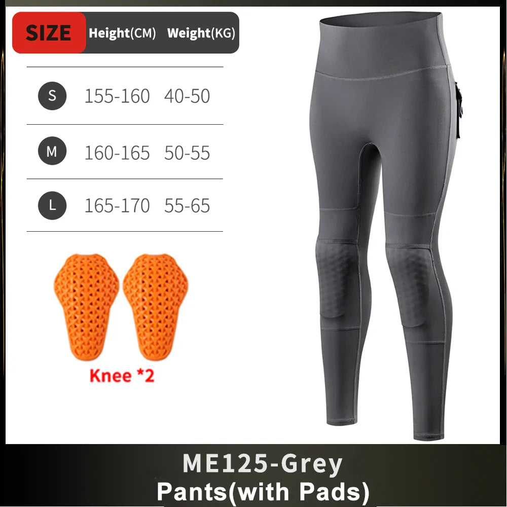 Women's High-Waist Motorcycle Riding Pants with Removable Knee Pads, Reflective Commuter & Fitness Trousers