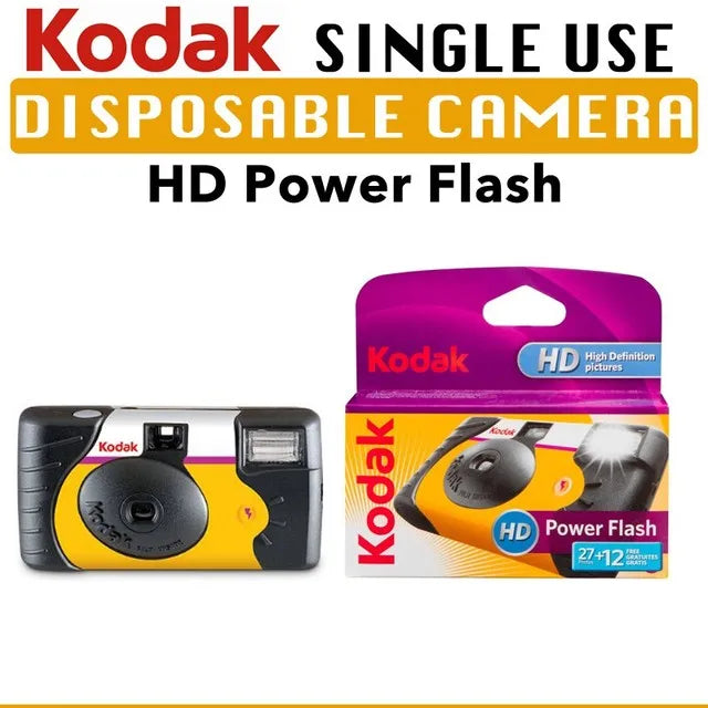 35mm Waterproof Disposable Film Camera with Flash — 27/39 Exposures Single-Use Point-and-Shoot