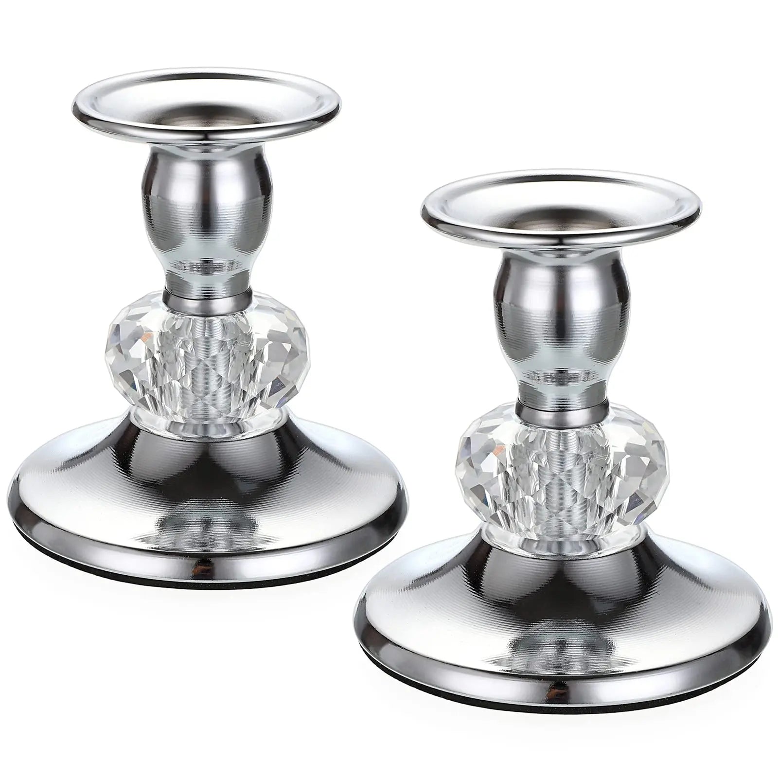 2-Pack Gold Metal Taper Candle Holders – Vintage Brass Taper Candlesticks for Wedding & Home Decor