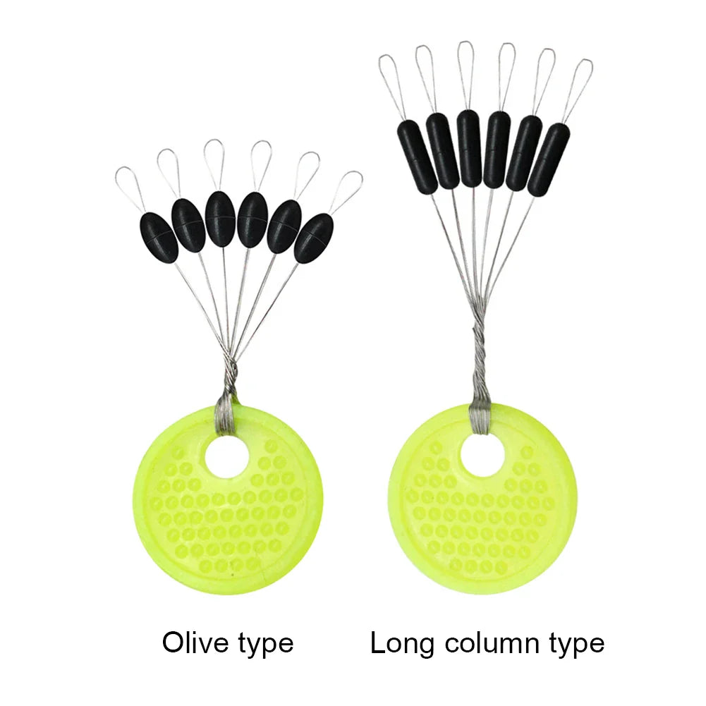 60pc (10-Group) Rubber Space Bean Stoppers for Fishing Floats – Carp Bait Line Stops (S/M/L)