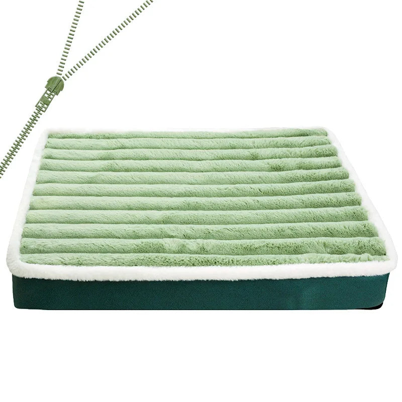Washable Waterproof Dog Bed Mat with Removable Zipper Cover – Egg Crate Foam Pet Cushion for Large Dogs (M/L/XL/XXL, 19.7–47.2 in | 50–120 cm)