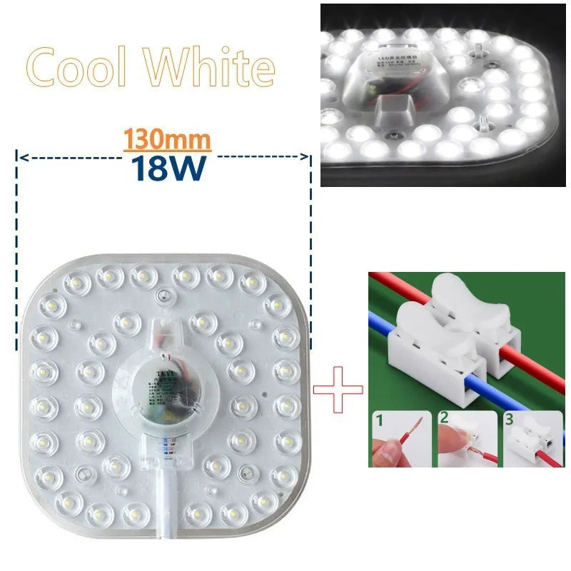 LED Round Panel Ceiling Light - Slim Circular Flush Mount, 12W 18W 24W 36W 50W, 220–240V