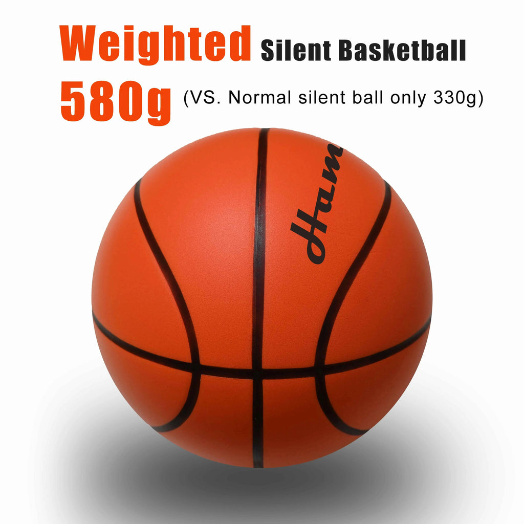 Silent Foam Basketball - Indoor Quiet Dribble Ball, Airless No-Inflate Size 7/6/5 for Men Women Kids