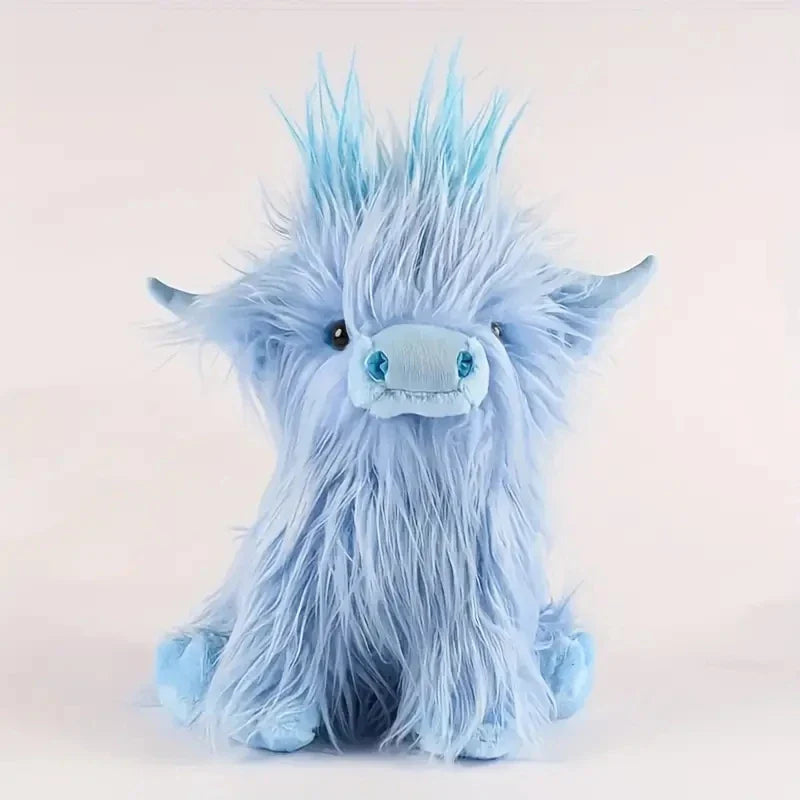 Highland Cow Plush Toy 12 in (30 cm) Soft Stuffed Animal for Kids & Adults - PP Cotton Filled, Multicolor