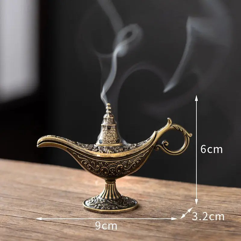 Auspicious Cloud Alloy Incense Burner with 42-Pack Agarwood & Sandalwood Fragrance Tablets Non-Stick Aromatherapy Pan