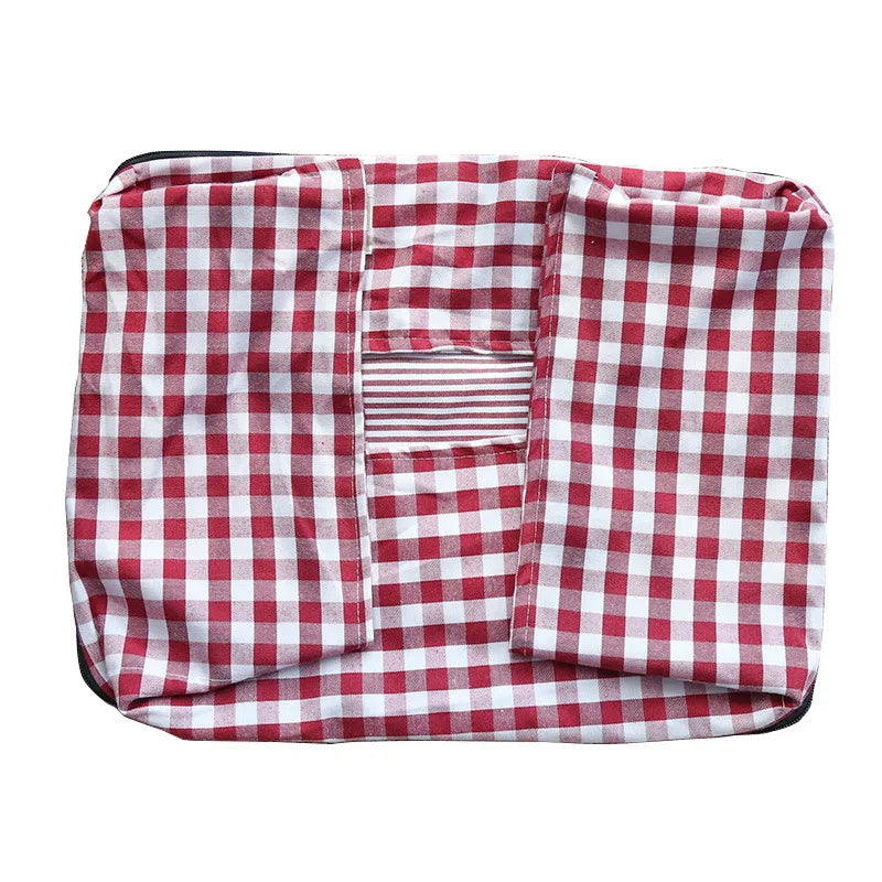 Striped Cotton Pet Bed Sofa for Cats & Small Dogs — Indoor Puppy Kennel (S/M) 50x40x20cm & 60x50x20cm (19.6x15.7x7.8 in & 23.6x19.6x7.8 in)