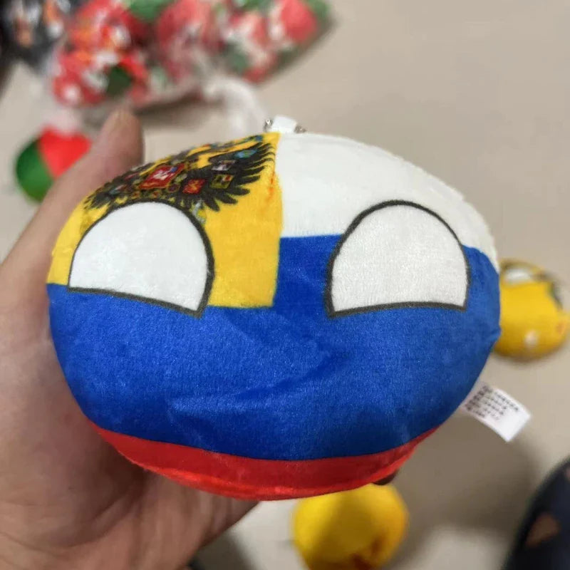 Polandball Countryball Plush Keychain 10 cm (3.9 in) 70 Designs Country Ball Pendant Stuffed Toy for Kids