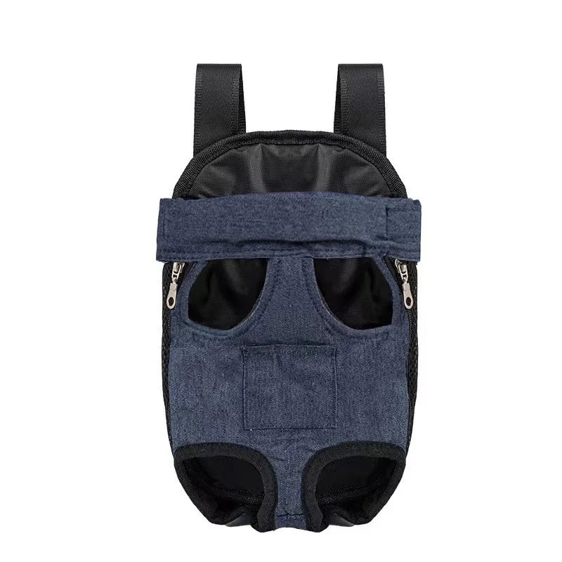 Adjustable Double-Shoulder Pet Carrier Backpack – Breathable Cat & Small Dog Travel Bag, Hands-Free Hiking Carrier