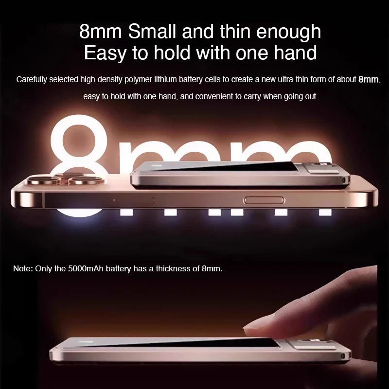 10000mAh Ultra-Slim Magnetic Power Bank 20W Fast Wireless Charger — MagSafe-Compatible for Smartphones & Smartwatches