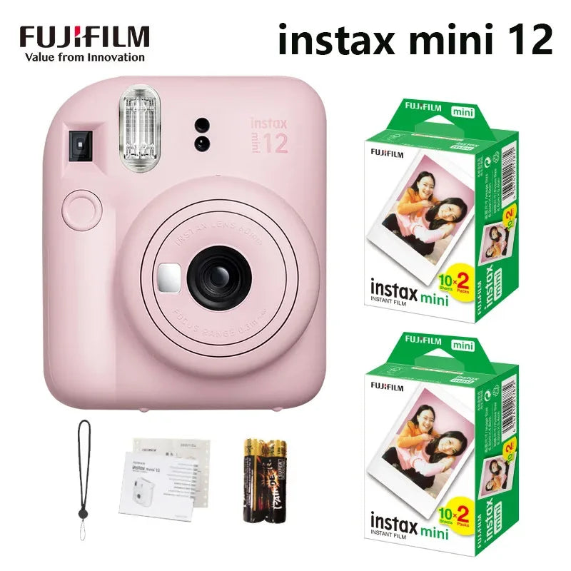 Instant Mini Film Camera with 20-Sheet Film, Shoulder Strap & Carry Bag - Instant Print Camera Gift Set