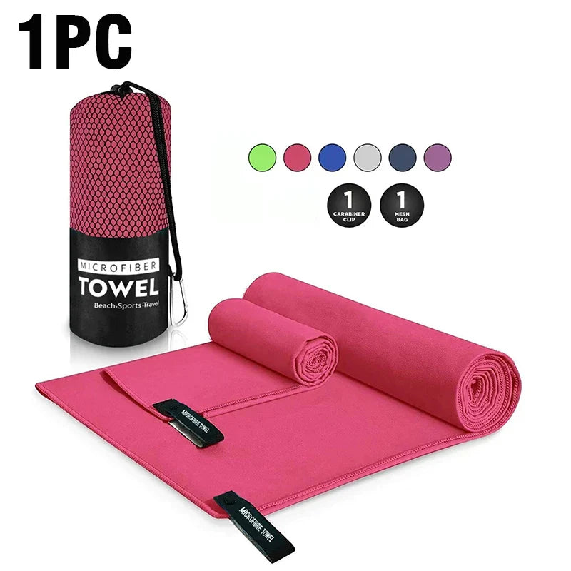 Microfiber Quick-Dry Large Beach & Sports Towel for Travel, Gym, Yoga, Swimming