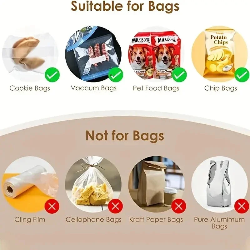 Portable Mini Heat Bag Sealer - Handheld Food Bag Sealing Machine for Plastic & Thermal Bags