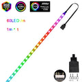 Addressable WS2812b 5V ARGB LED Strip – 3-Pin RGBIC PC Case Light (30/60 LEDs per m, IP30/IP65)