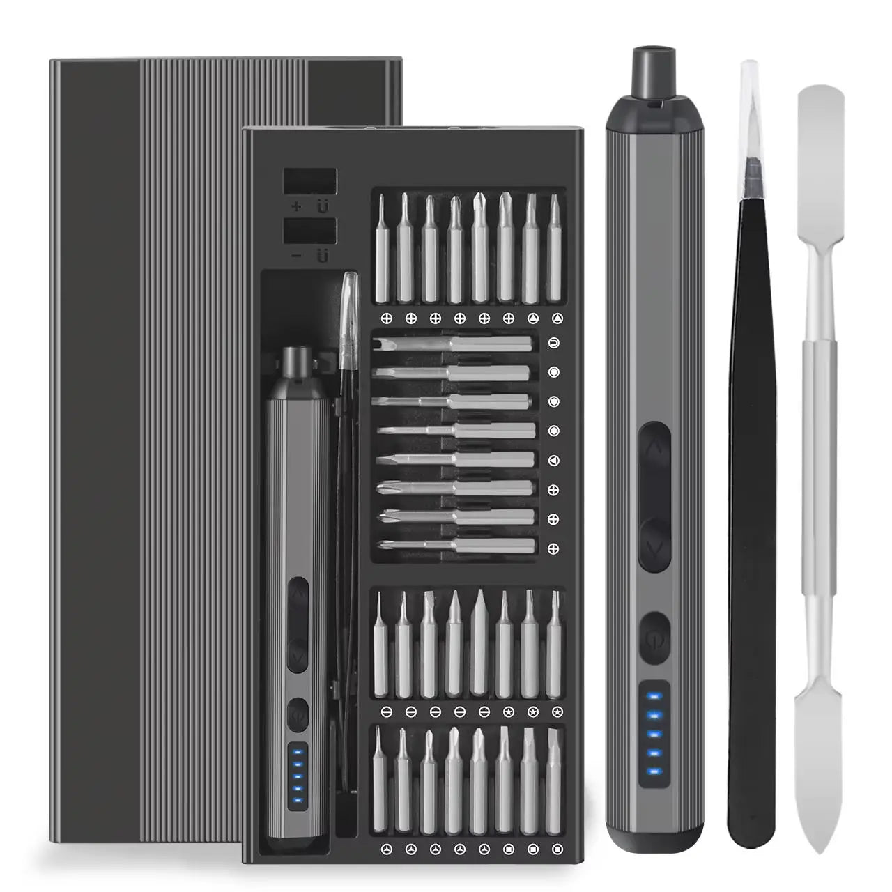 68-in-1 Electric Precision Screwdriver Set — 5 Torque Settings, Magnetic Bits, Rechargeable for Phone, Watch, Glasses, PC Repair