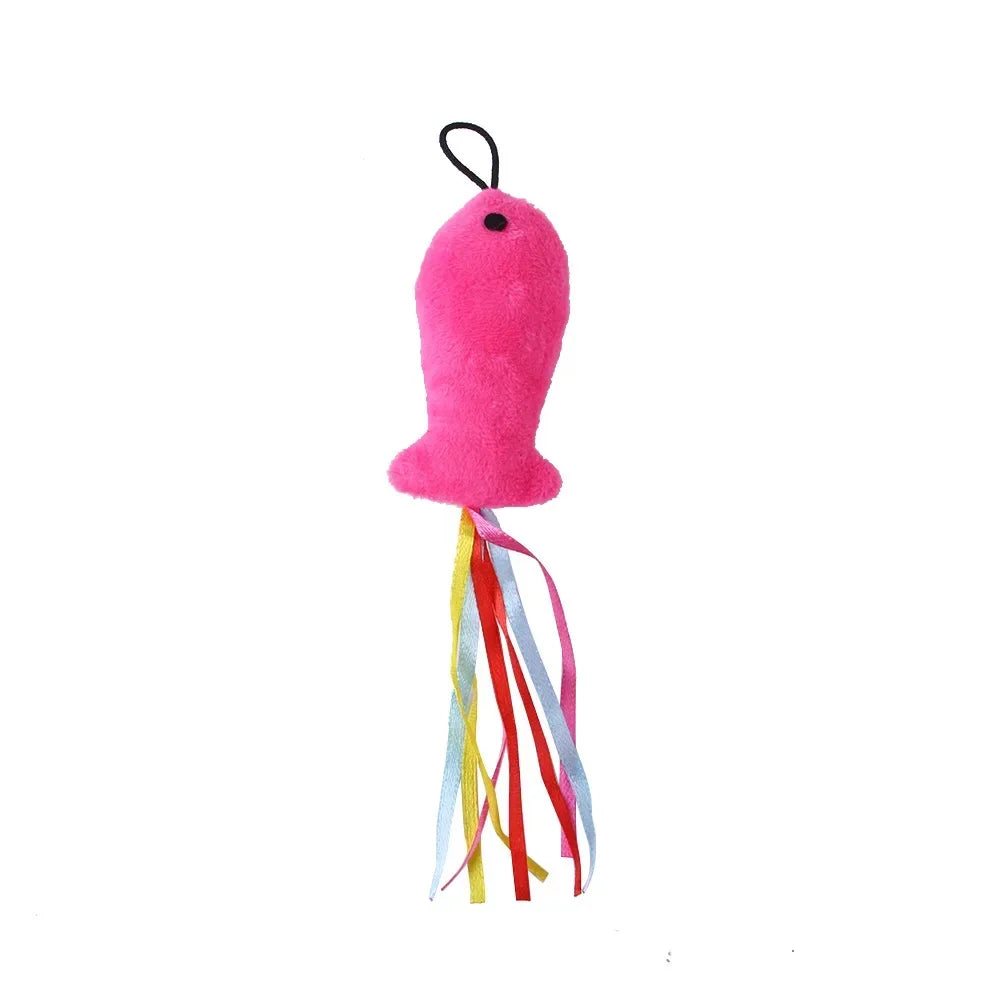 Interactive Cat Feather Toy Refill Kit – Feather Birds, Faux Worm & Foam Ball with Bell for Kittens