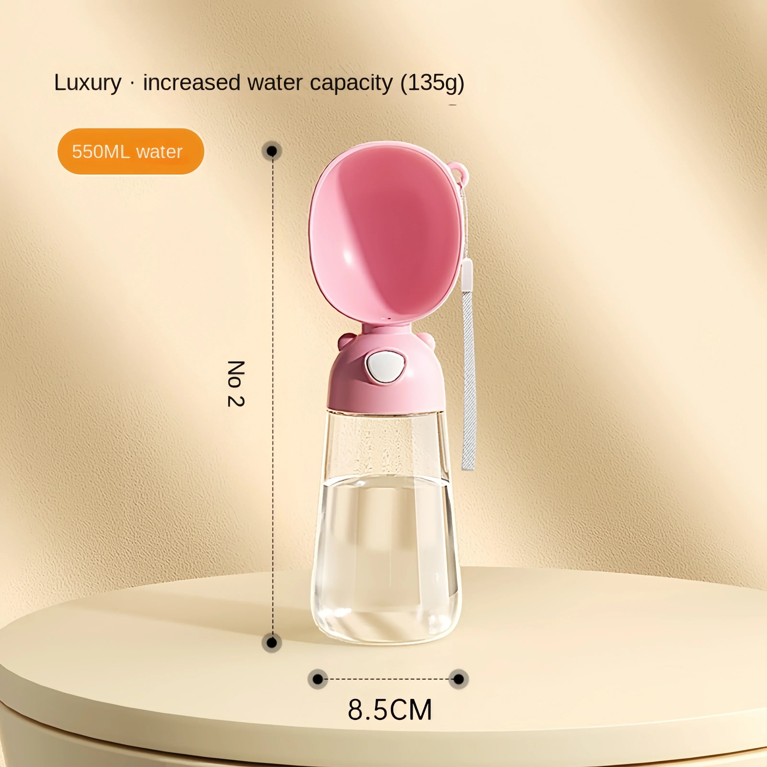 Portable Pet Water Bottle with Food Dispenser, Food-Grade Travel Bowl for Dogs & Cats