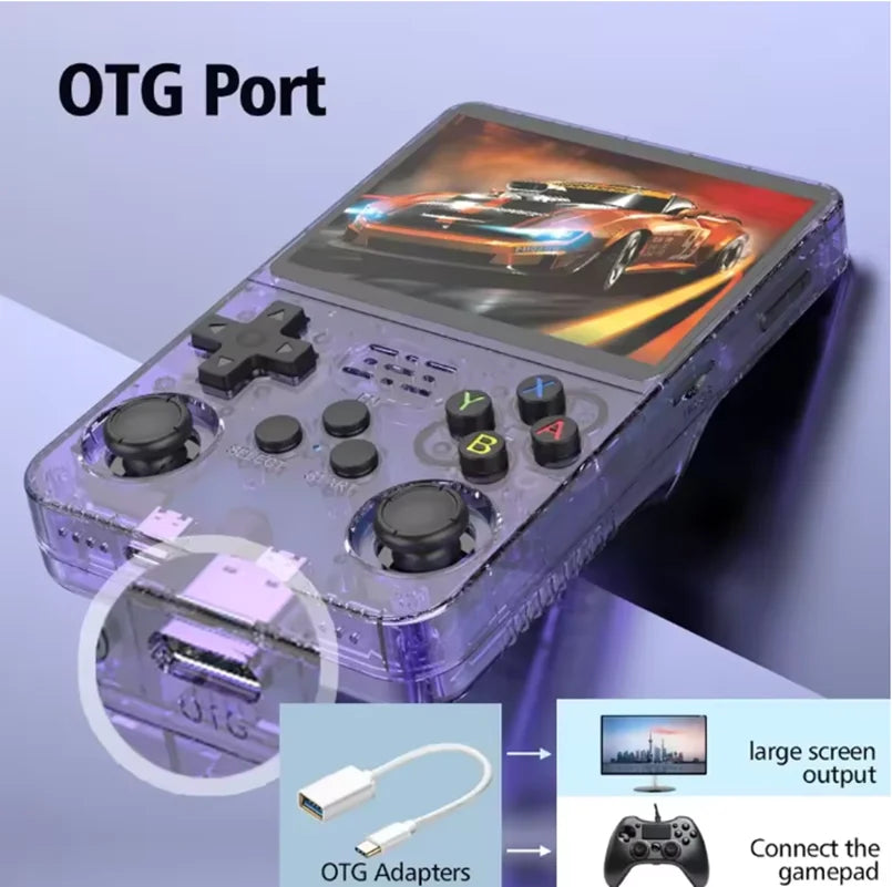 Retro 3.5-inch (8.9 cm) Handheld Game Console - ArkOS Portable Pocket Gamer, 64GB/128GB (1500/3000 Games), Mini HDMI, USB-C Charging
