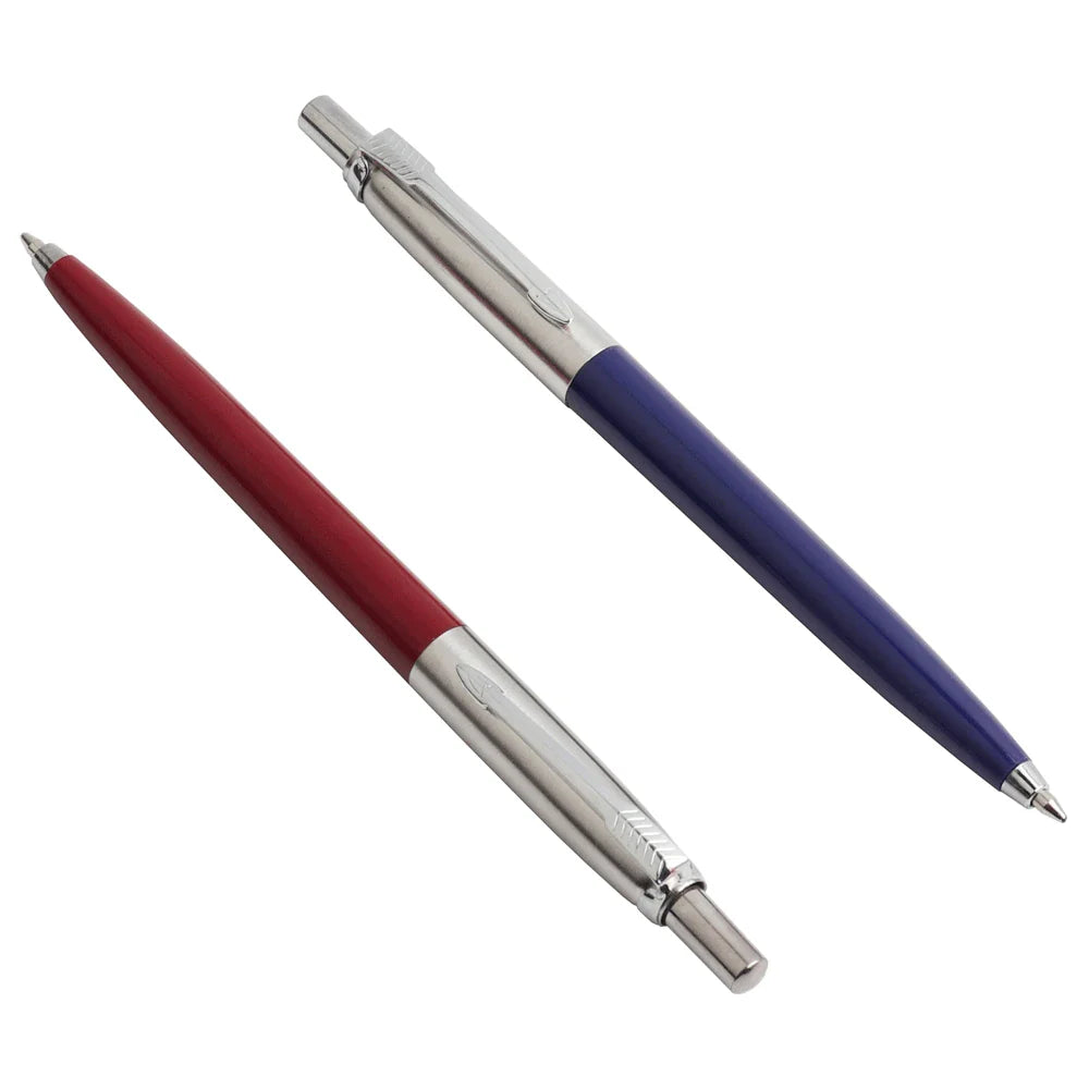 Metal Retractable Ballpoint Pens - 1/5 Pack, G2 Refill Compatible, 0.7mm Blue Ink Pens for School & Office