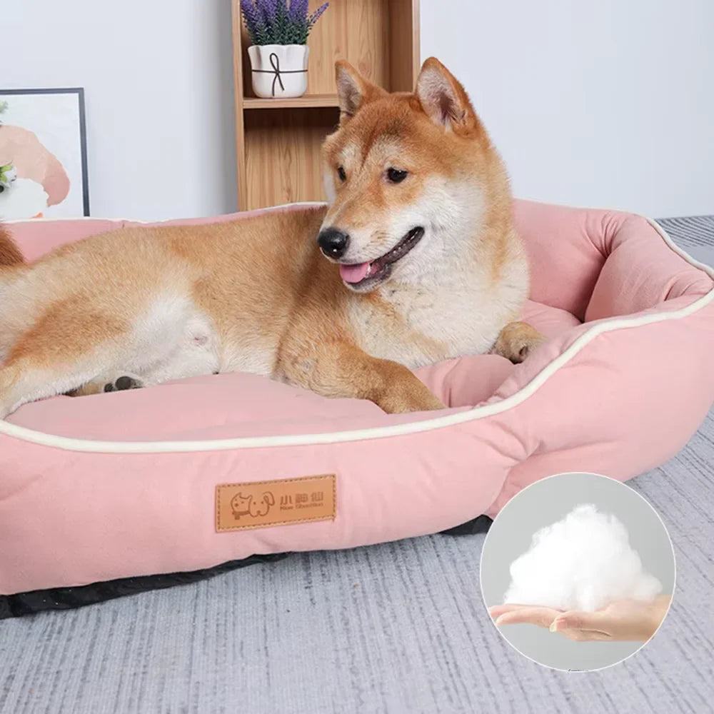 Large Pet Sofa Bed Plush Corduroy Couch for Dogs & Cats Winter Warm Sleeping Mat Cushion