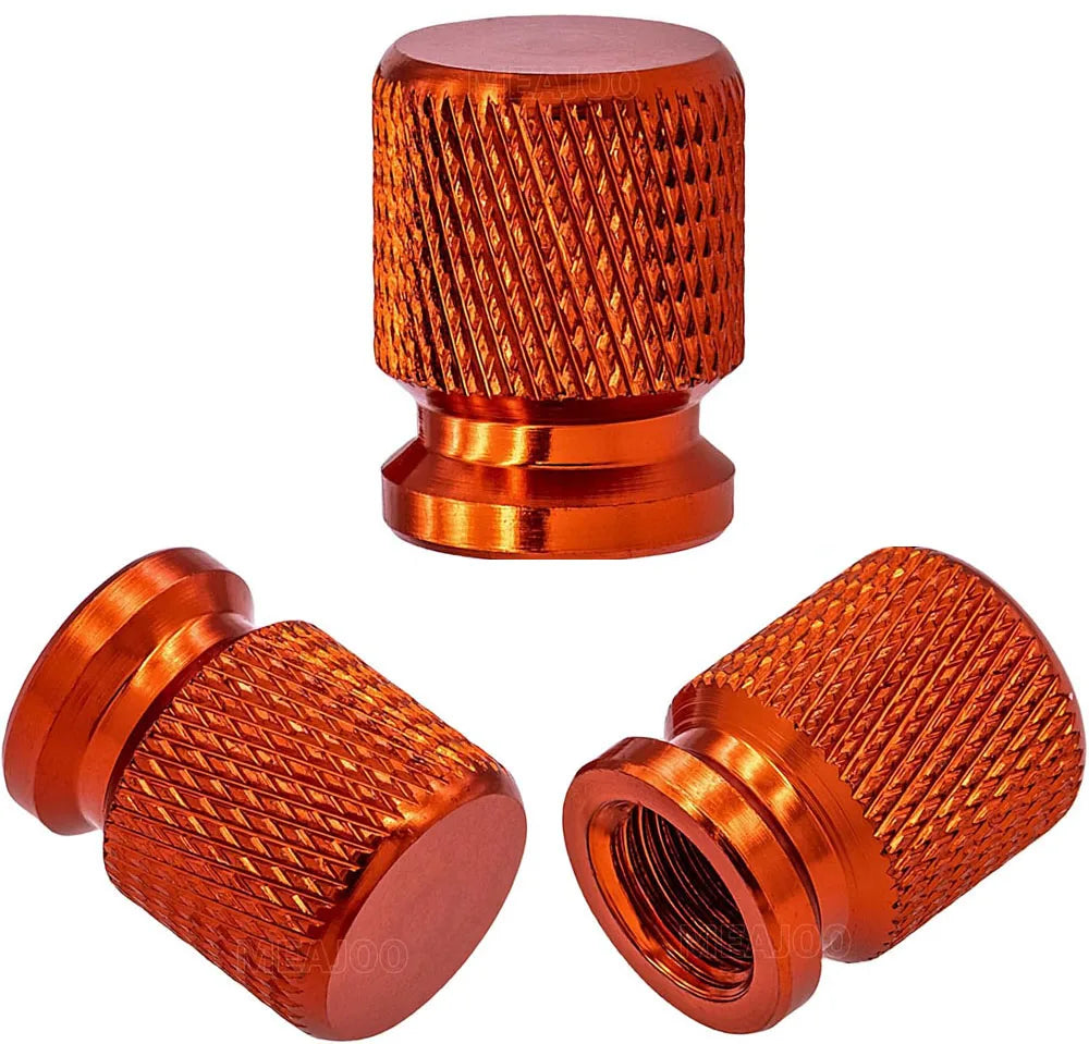 Aluminum Tire Valve Stem Caps 16 x 12mm (0.63 x 0.47 in) Universal 8mm Thread - Metal Valve Caps for Car Bike SUV Truck