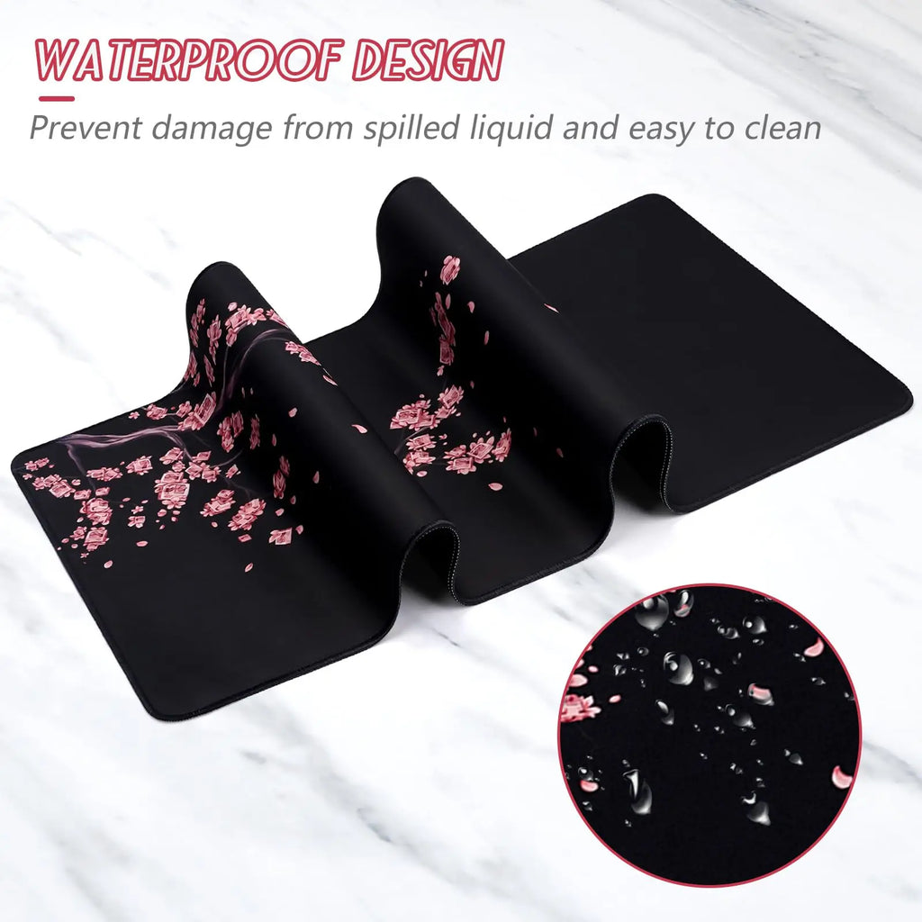 Extended Large Mouse Pad for Desk & Gaming — Stitched Edges, Non-Slip Rubber Base | Sizes 60×30–90×40 cm (23.7×11.8–35.4×15.8 in)