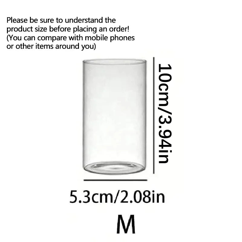 Large Capacity Cylinder Glass Vase and Candle Holder, Straight Tube Glass Jar for Wedding and Dining Table Decor