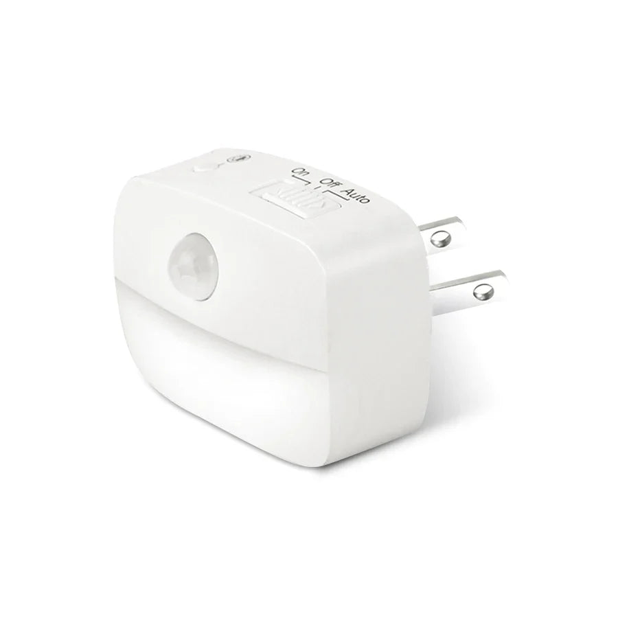 Plug-In Motion Sensor Night Light with Dusk-to-Dawn Sensor — Mini LED Nightlight for Bathroom, Hallway & Bedroom (EU/US Plug)
