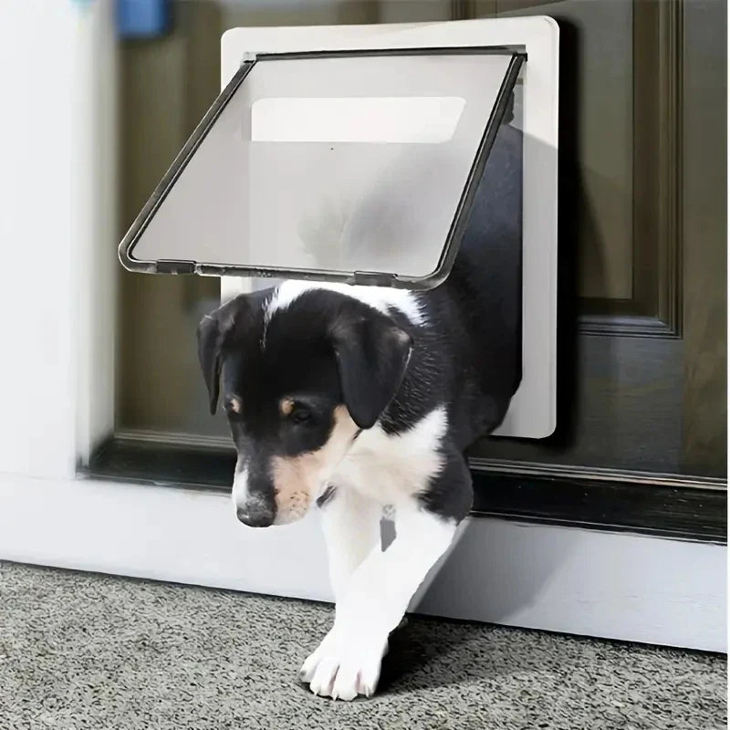 Lockable Pet Door with Privacy Flap – Weatherproof Dog & Cat Door, Easy Install (S 13.8 in x 11.4 in / 35 x 29 cm, L 16.9 in x 14.0 in / 43 x 35.5 cm)