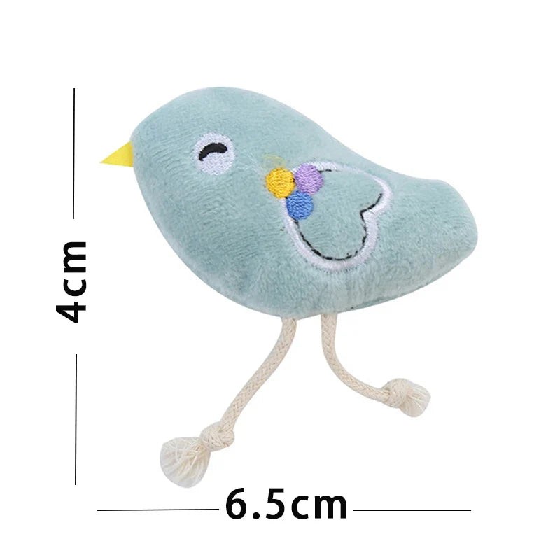 Catnip Plush Cat Toy – Cartoon Animal Dental Chew & Anti-Bite Soft Toy for Cats, Interactive Soothing Home Play